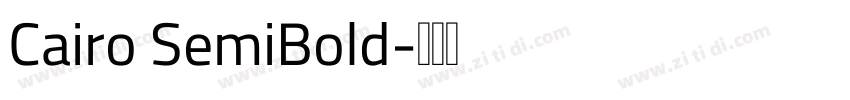 Cairo SemiBold字体转换